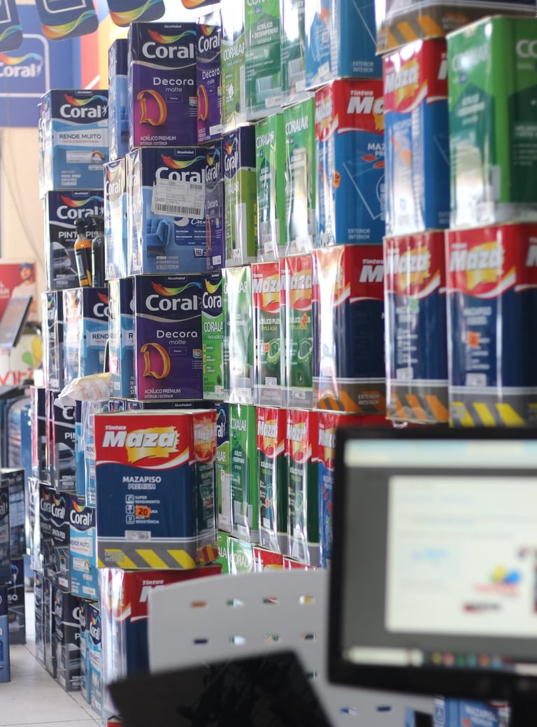 Interior Loja Vitória Tintas Vassouras