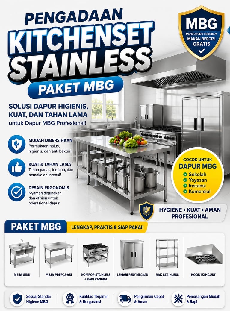 dapur stainless custom mbg