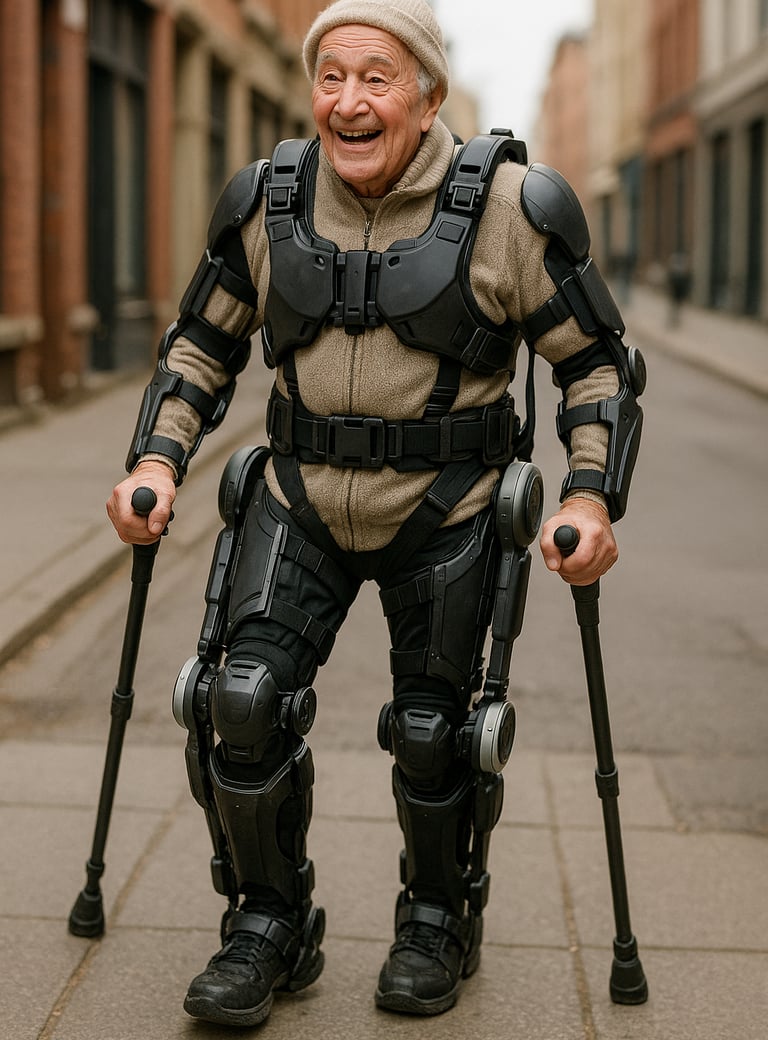 Exosquelette en Illustration pour la journée mondiale de l'arthrite.