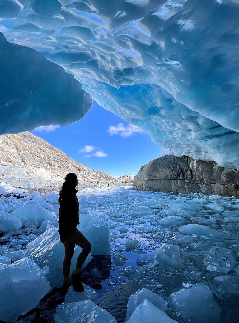 Interior de Brewster glacier