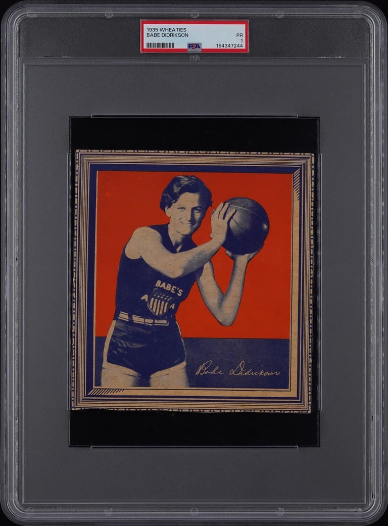 1935 Wheaties Mildred Babe Didrikson Zaharias Panel Card