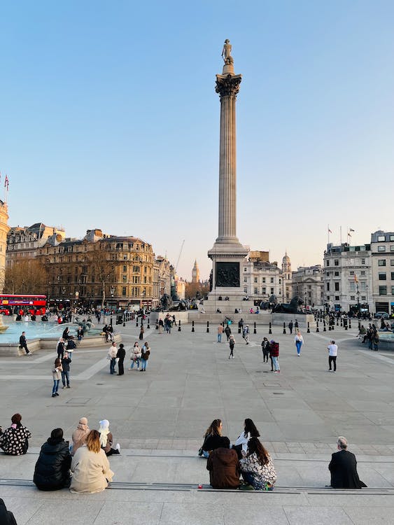 trafalgar square and the national galery