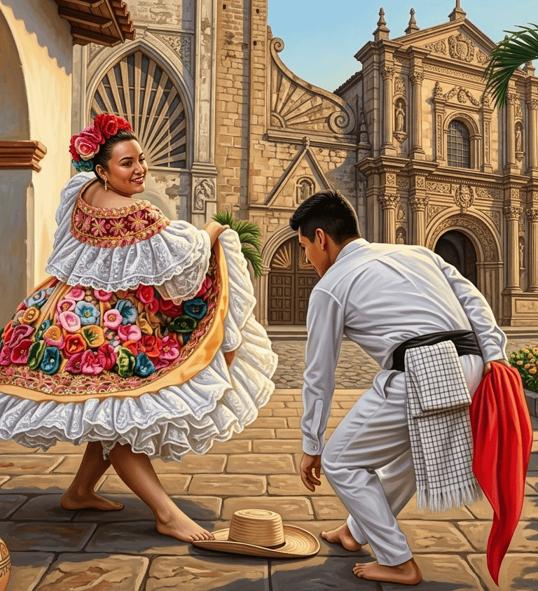 El baile del Sanjuanero Huilense en Bambuhuila