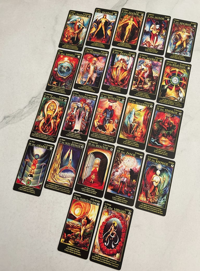 22 major arcana tarot cards universal principles of creation