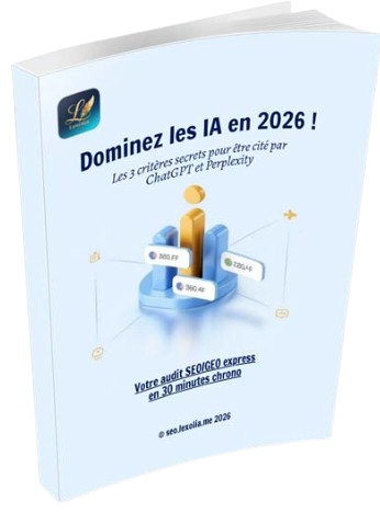 E-book cover about SEO and AI optimization tips for ChatGPT and Perplexity in 2026.