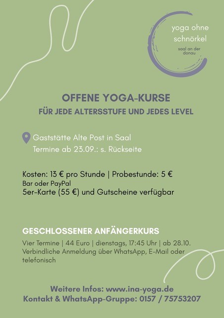 Offene Yoga-Kurse