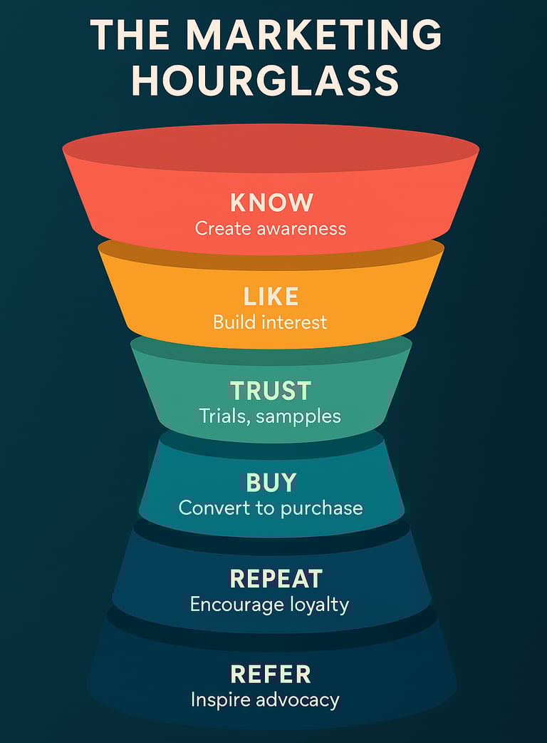 The Marketing Hourglass Framework Duct Tape Marketing
