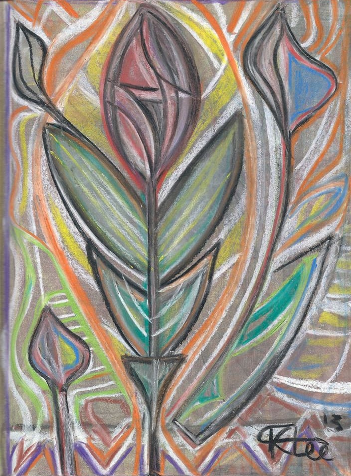 "Tulip" A Pastel Drawing by Kristina Lee, 2013