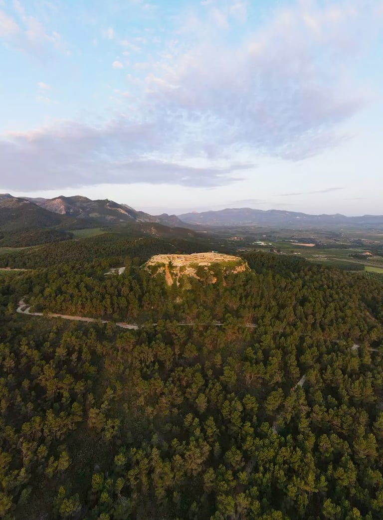 Location of the Argaric settlement of La Almoloya, in Sierra Espuña. Photo from turismo.pliego.org.