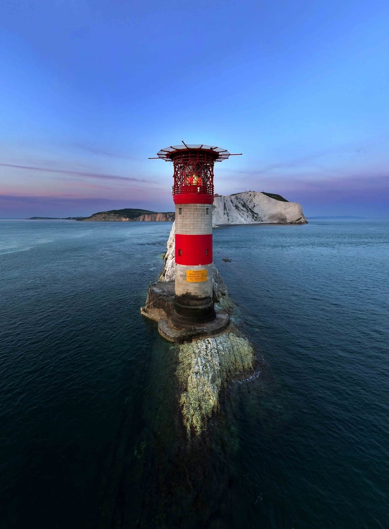 Drone image Needles Isle of Wight