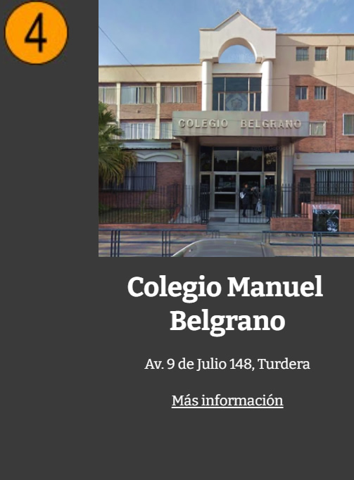 Secundario Colegio Manuel Belgrano Turdera Temperley