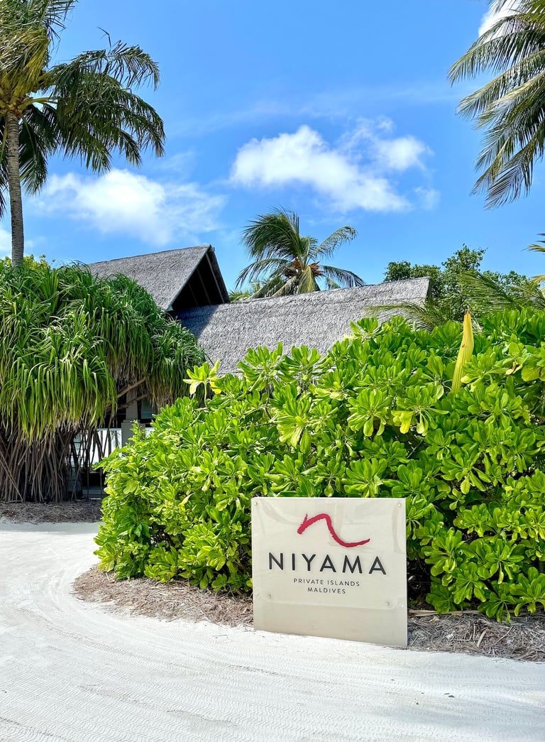 Niyama Maldives sign