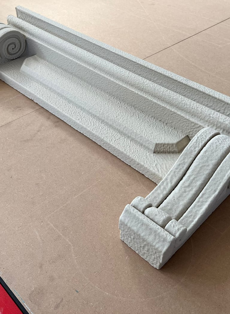 profili 3D in polisterolo, decorazione architettoniche, eleganti e leggere