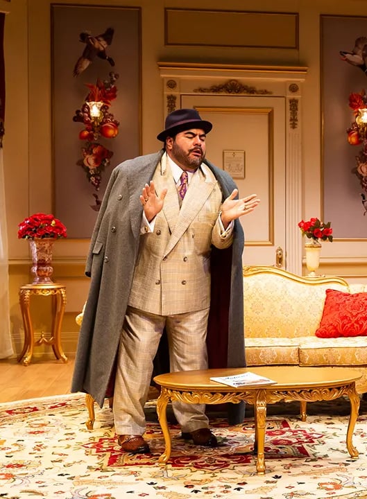 Orlando Arriaga in Lend Me A Soprano at Alley Theatre, photo by Lynn Lane