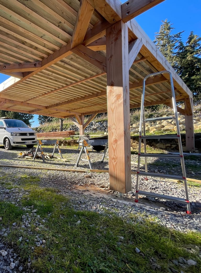 Carport bois, abris voiture