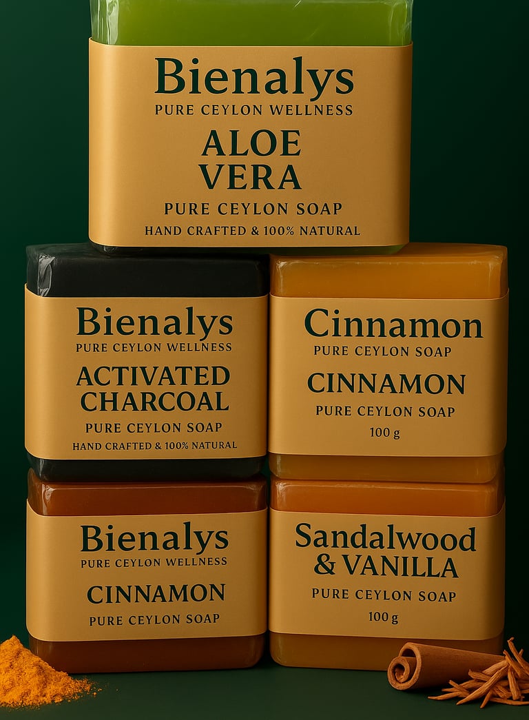 a variety of soap bars with cinnamon cinnamon and cinnamon