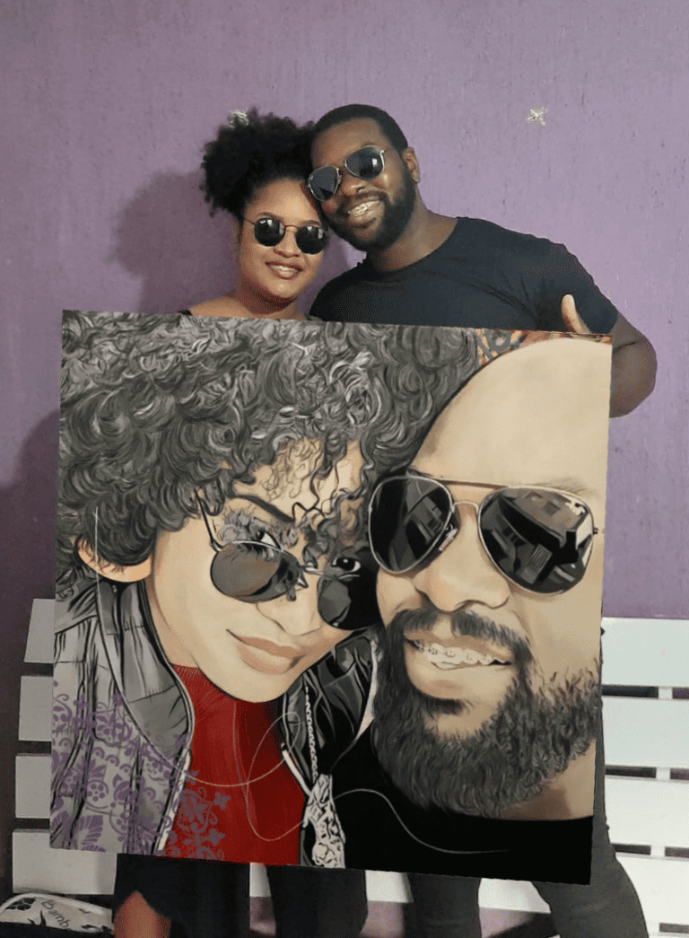 "Criação única em POP-ART que combina personalização e modernidade."