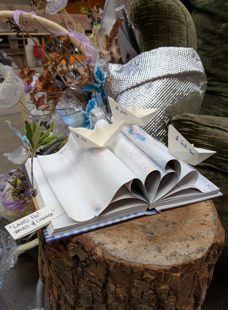 paper boats - art installation