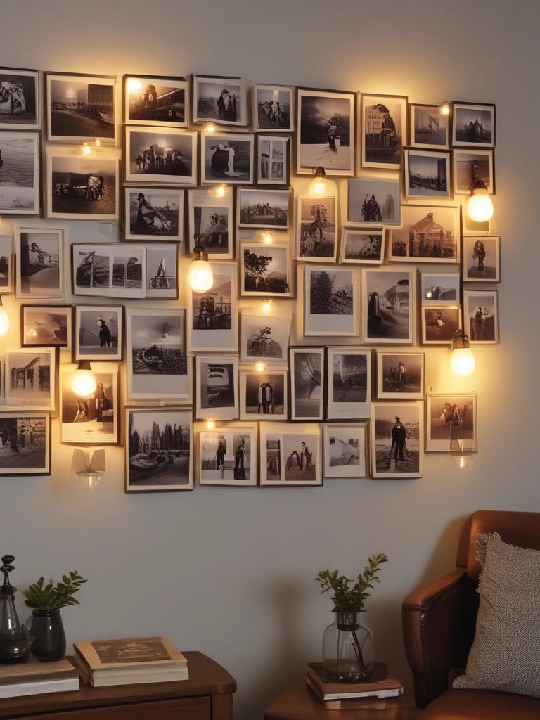 Cozy warm LED lamp casting soft light in a living room corner