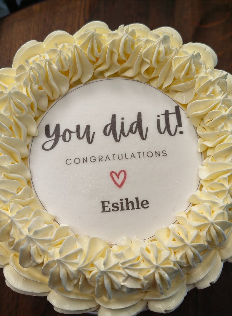 Custom congratulations cake 