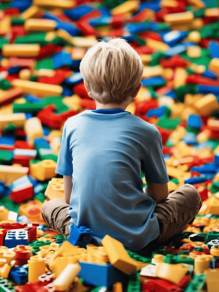 blue, red, and white artwork