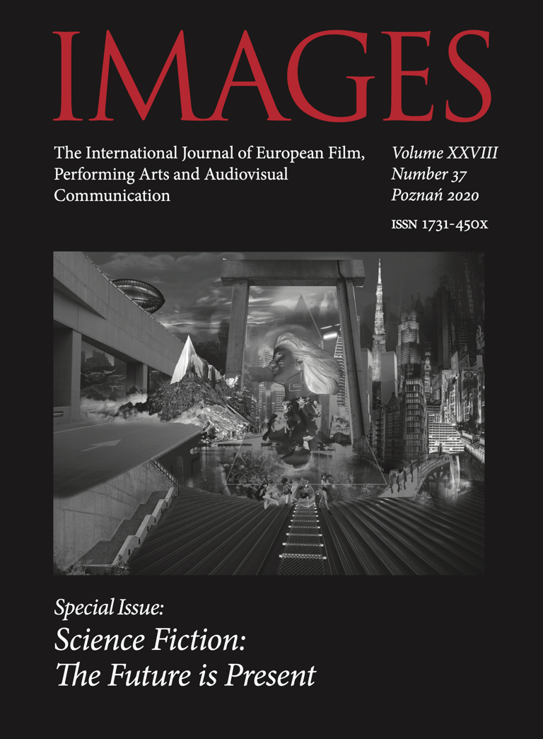 Czarno biała fotografia na czarnym tle z czerwonymi napisami