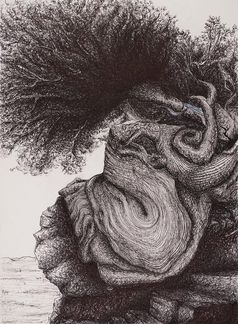 dessin arbre encre noire