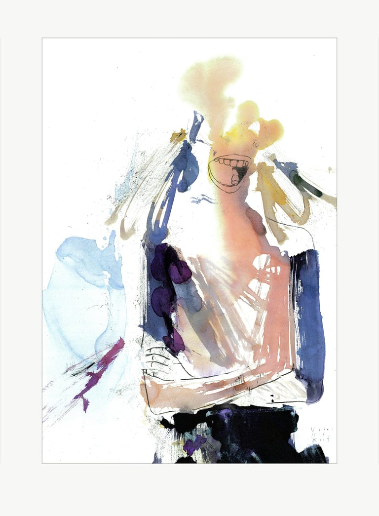 Yuge Kurt, professional watercolor painting 21.8 x 31.8 inch, on sale at online art gallery.