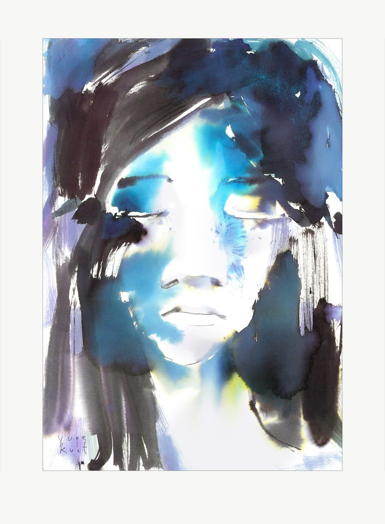 Yuge Kurt, professional watercolor painting 21.8 x 31.8 inch, on sale at online art gallery.
