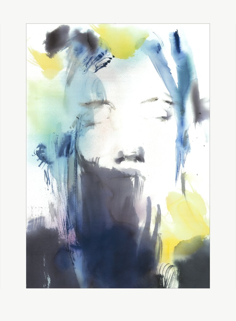Yuge Kurt, professional watercolor painting 21.8 x 31.8 inch, on sale at online art gallery.