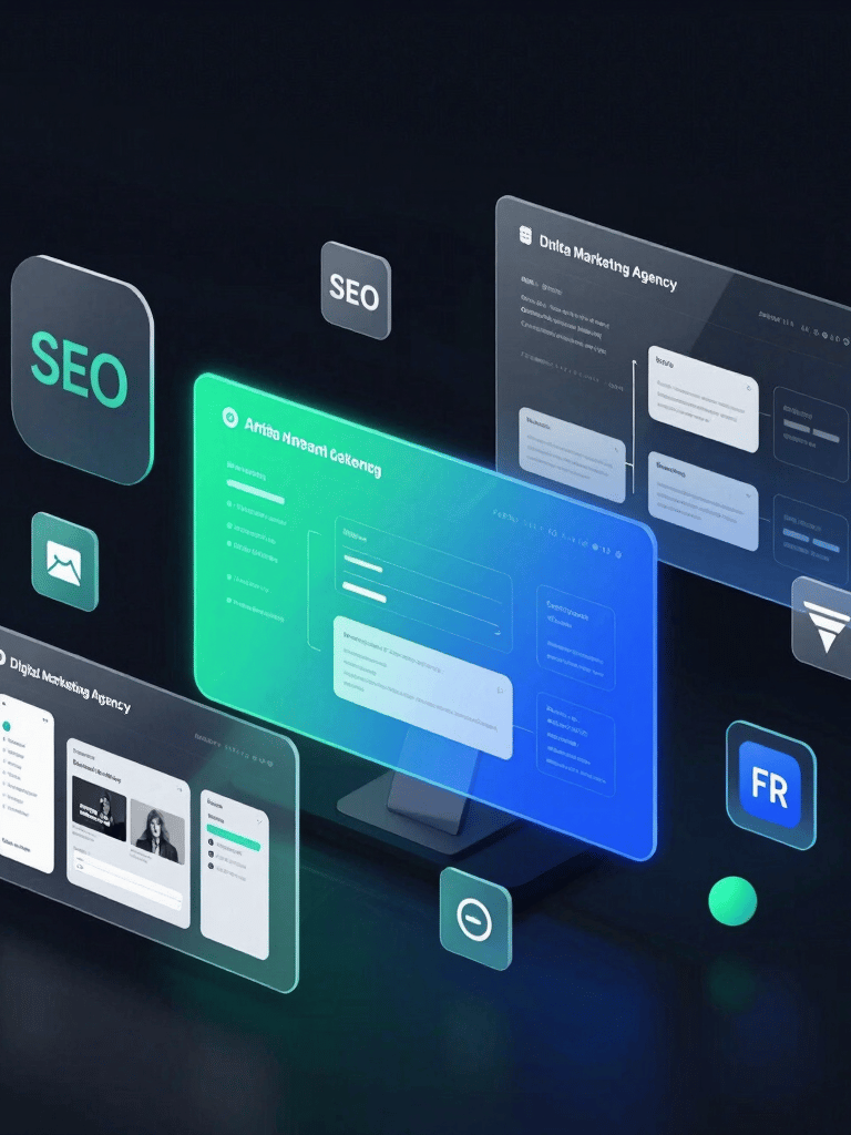 A sophisticated agency team meeting in a Scandinavian-style office with light wood and Crisp Parchment walls; a Deep Ripe Crimson accent wall is visible in the background as they review a brand strategy.