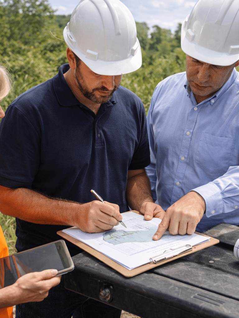 request a retention pond evaluation image