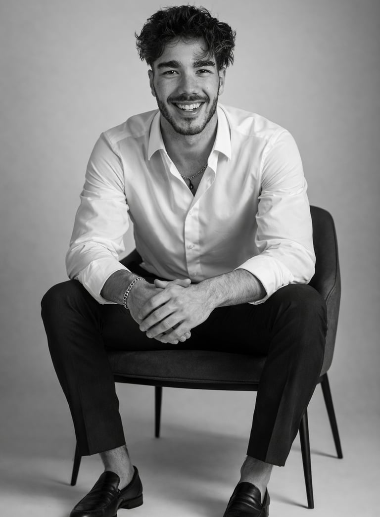 asesor laboral en una silla sentado