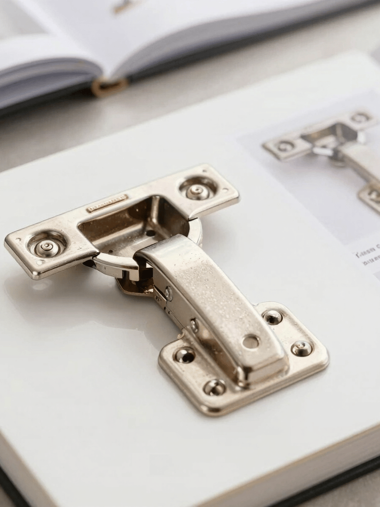 Assortment of stylish drawer handles arranged on a wooden table