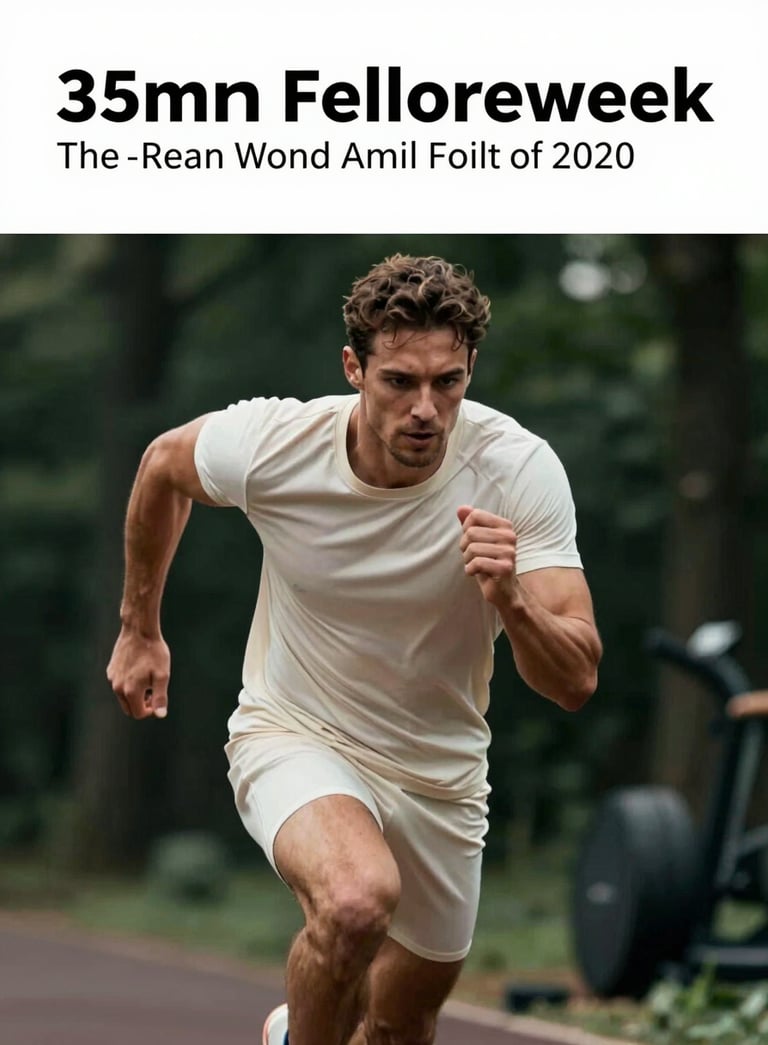 A professional athlete in soft off-white fitness apparel finishing a sprint, focused expression, blurred dark forest green gym background, cinematic lighting, high resolution.