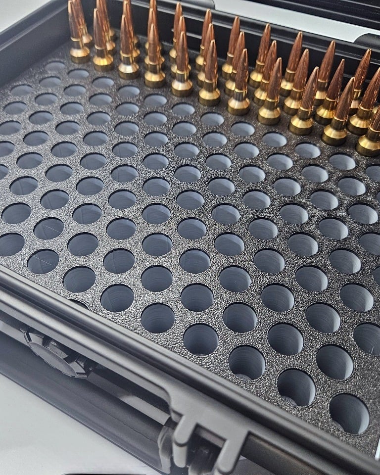 150 Round customized rugged cartridge case