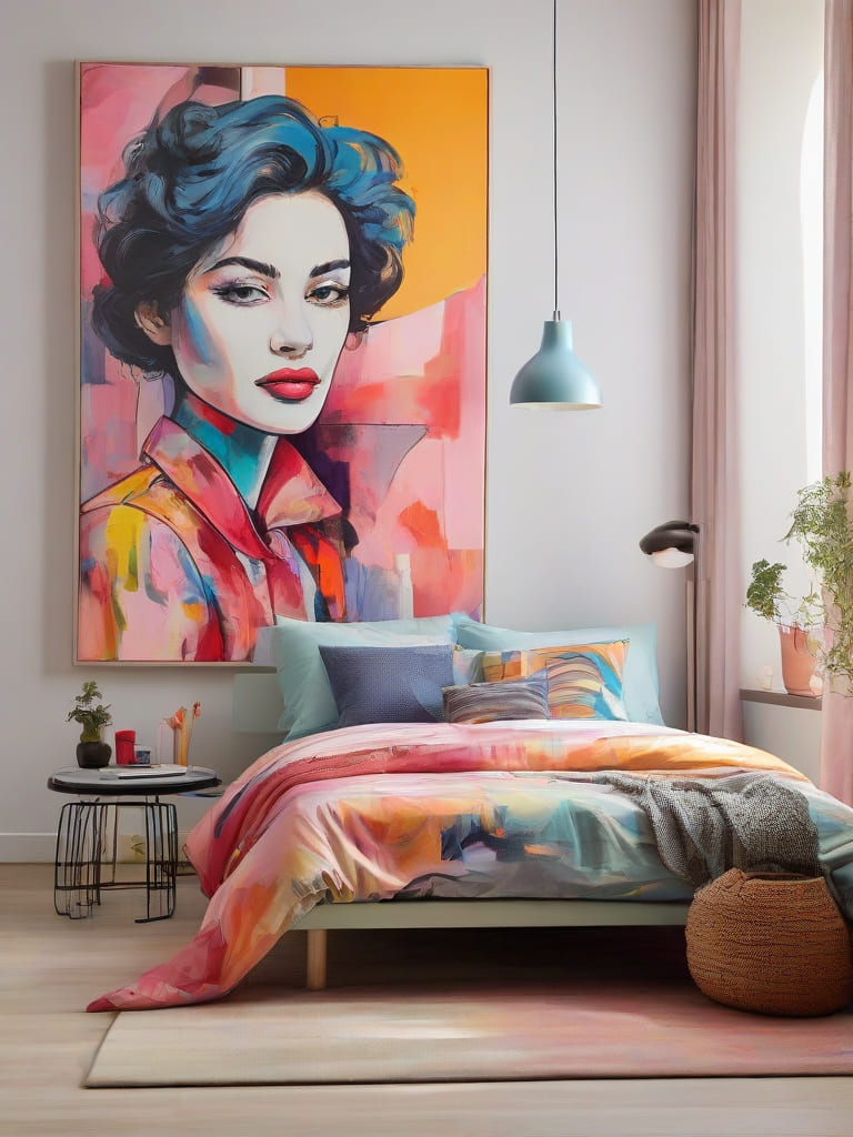 "Expressão artística contemporânea em um quadro personalizado em estilo POP."
