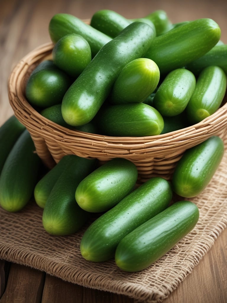 Colorful bell peppers and eggplants neatly arranged in a rustic basket