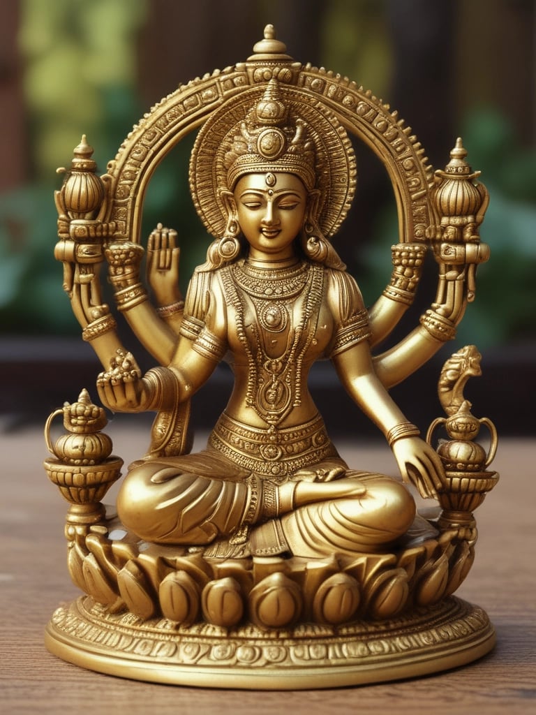 A wide array of small, intricate brass figurines and metallic objects are scattered across a teal surface. The assortment includes various miniature figures like animals, keys, and abstract shapes, with a prominent red object standing out amidst the monotone brass items.