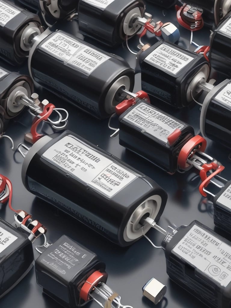 Spools of copper wire arranged on shelves in an industrial supply store