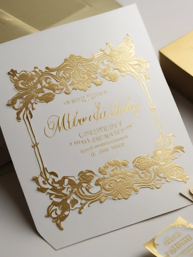 An elegant assortment of gilded printing products.