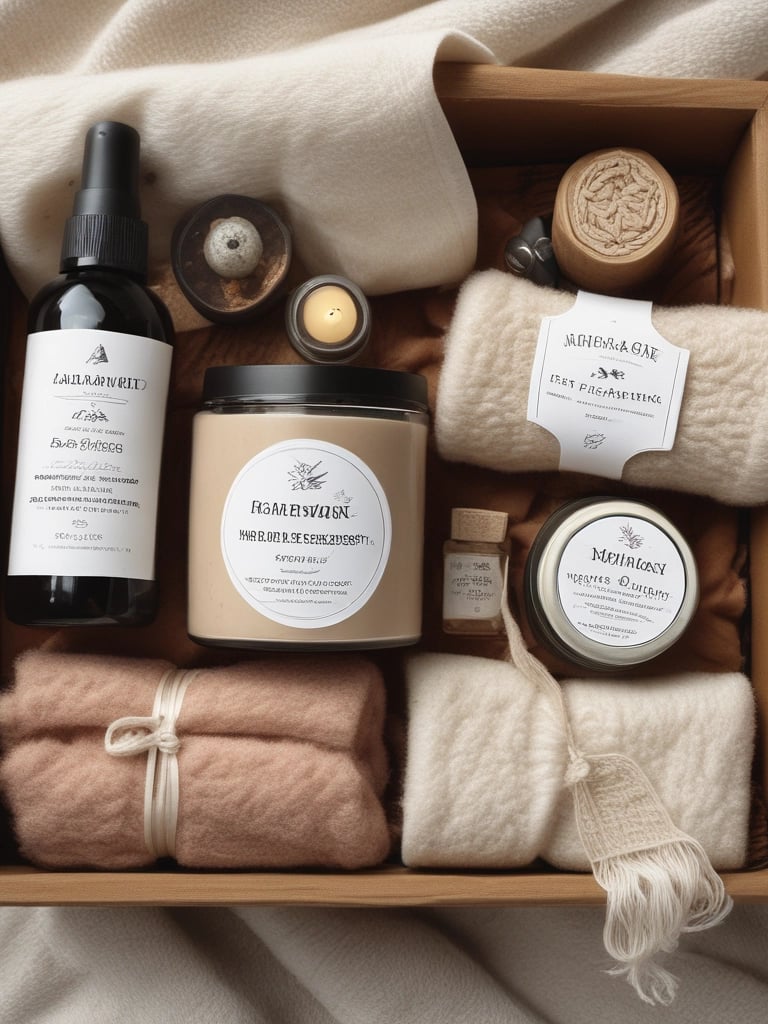 A cozy scarf and elegant jewelry pieces displayed on a soft fabric background.