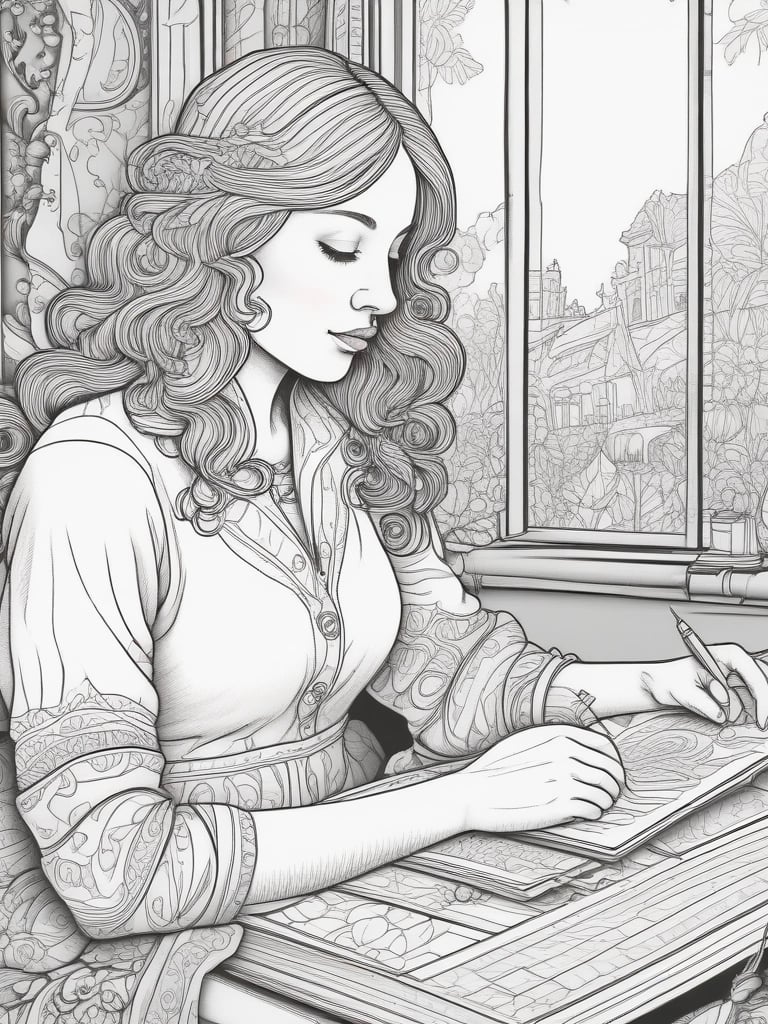 Relaxing adult coloring books in vibrant colors.