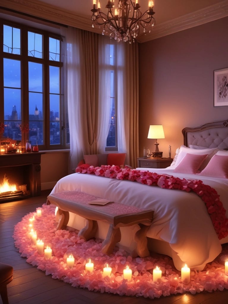 A collection of spa and relaxation items is arranged on a light surface. White orchids are placed next to a glass jar labeled Rosemary, filled with a wood wick soy candle. A small glass bottle of essential oil stands nearby. A decorative white elephant-shaped planter displays some curly green plants. In the foreground, a natural bristle body brush and a smooth black stone complete the arrangement.