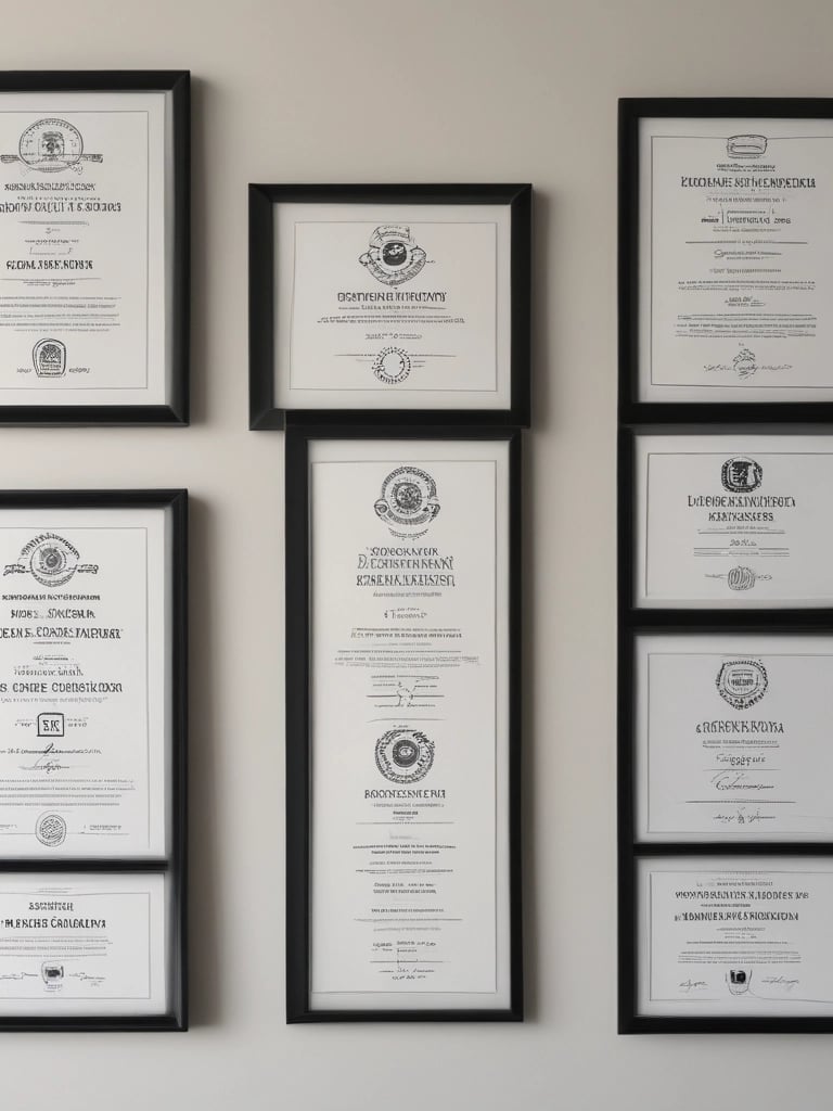 Certificate with QR code verifying completion of an online course