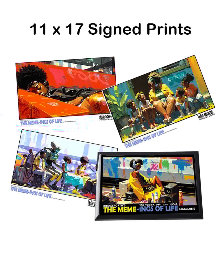 Graphic Prints from Brian Bridgeforth, futuristic artwork, Meme-ings of Life Art Prints