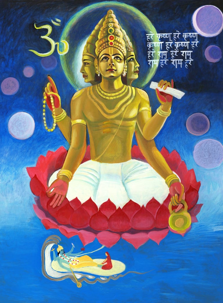 Brahma in space 2016 acrylic on cardboard 78 x 60cm large
