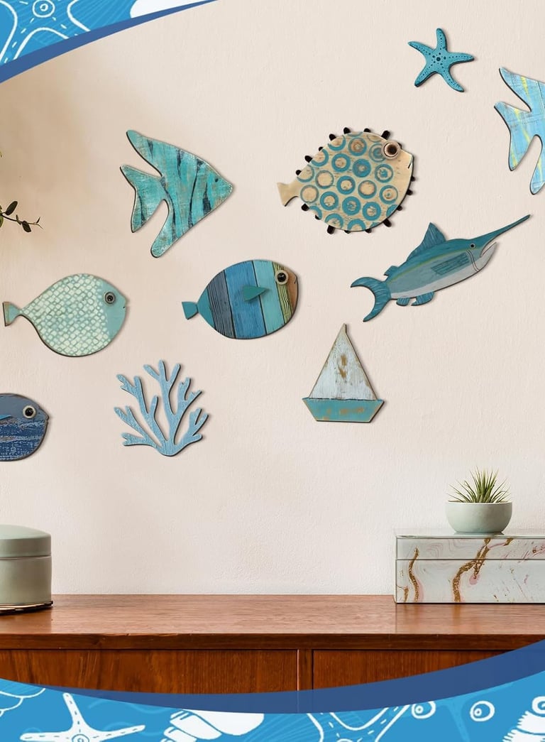 sea animals wall decor