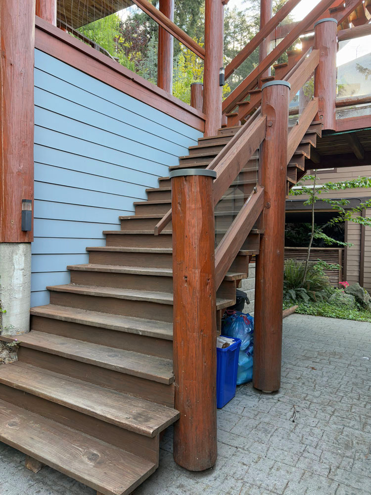 Nanaimo home railing and post repair, completed by Vancouver Island company Embassy Restorations