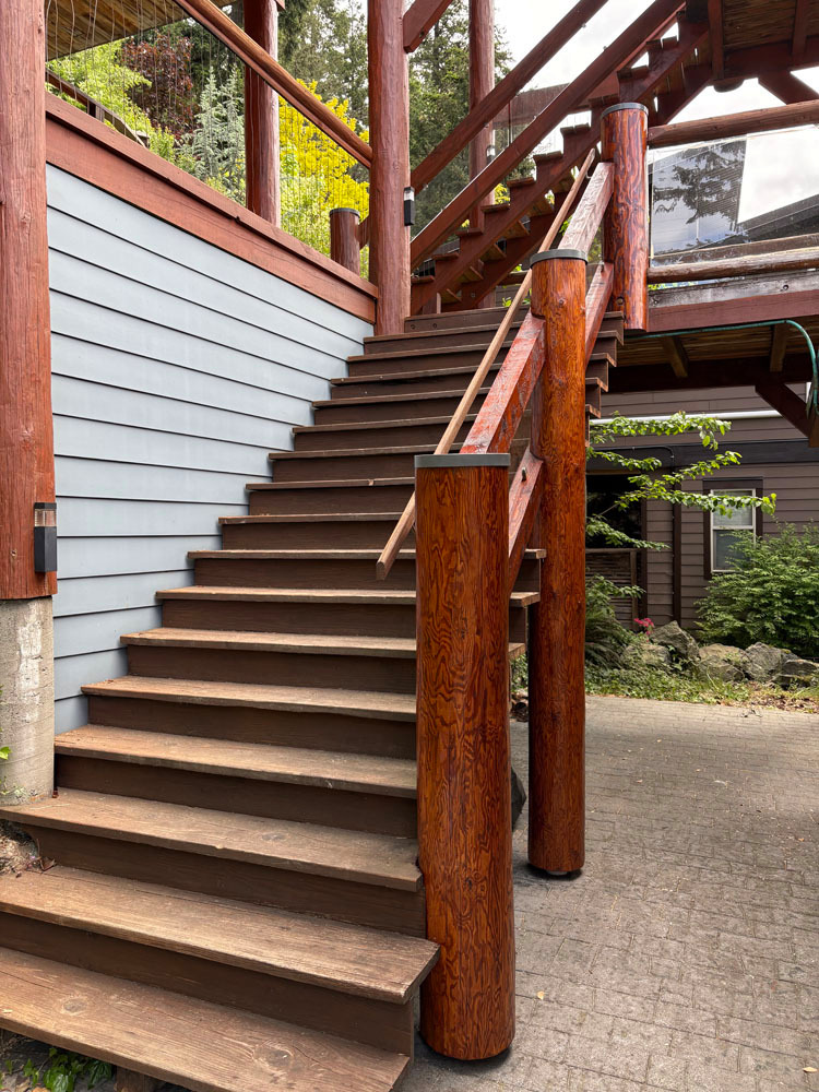 Nanaimo home railing and post repair, completed by Vancouver Island company Embassy Restorations
